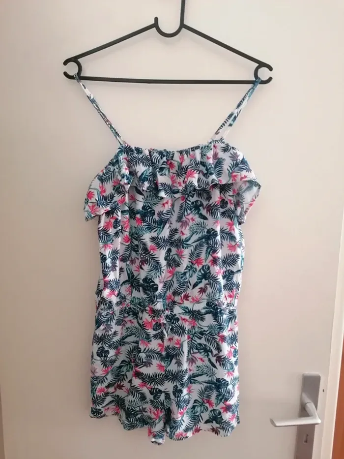 Combi short fille fleurie #12ans_krocaro