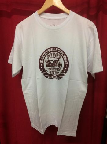 T-shirt motard "classic rider" couleur rouille