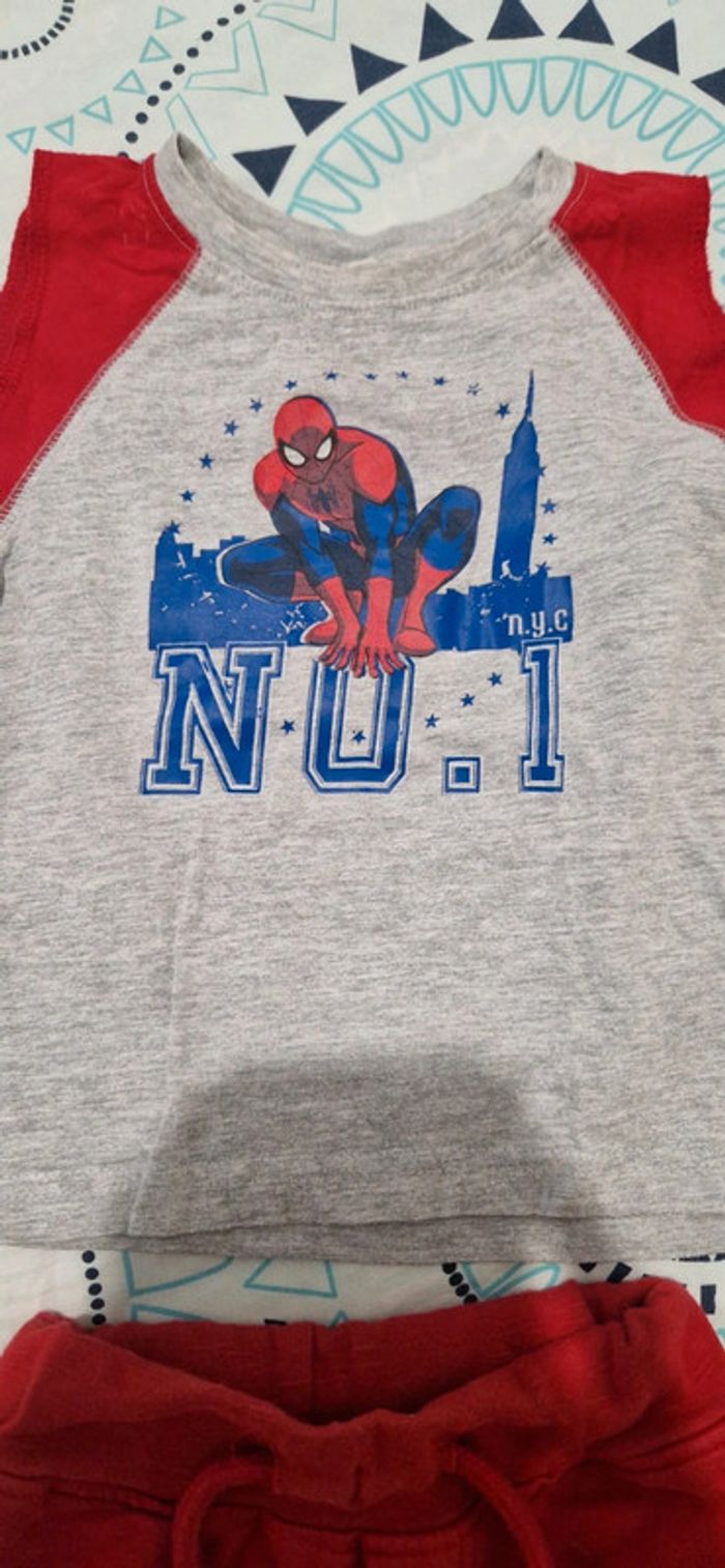 Ensemble short + débardeur Spiderman - 3 ans - photo numéro 2