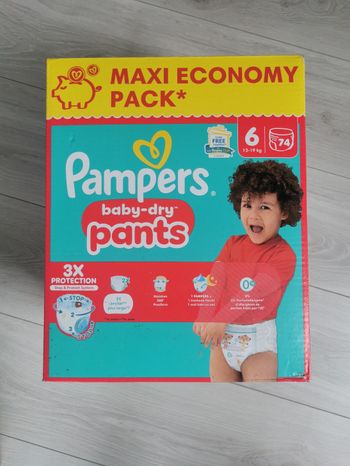 Pampers baby dry, 74 pants, taille 6, 13/19kg