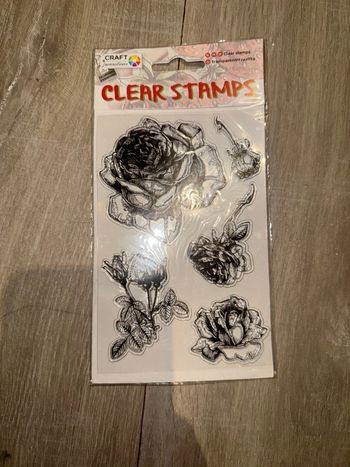 Tampon rose neuf craft