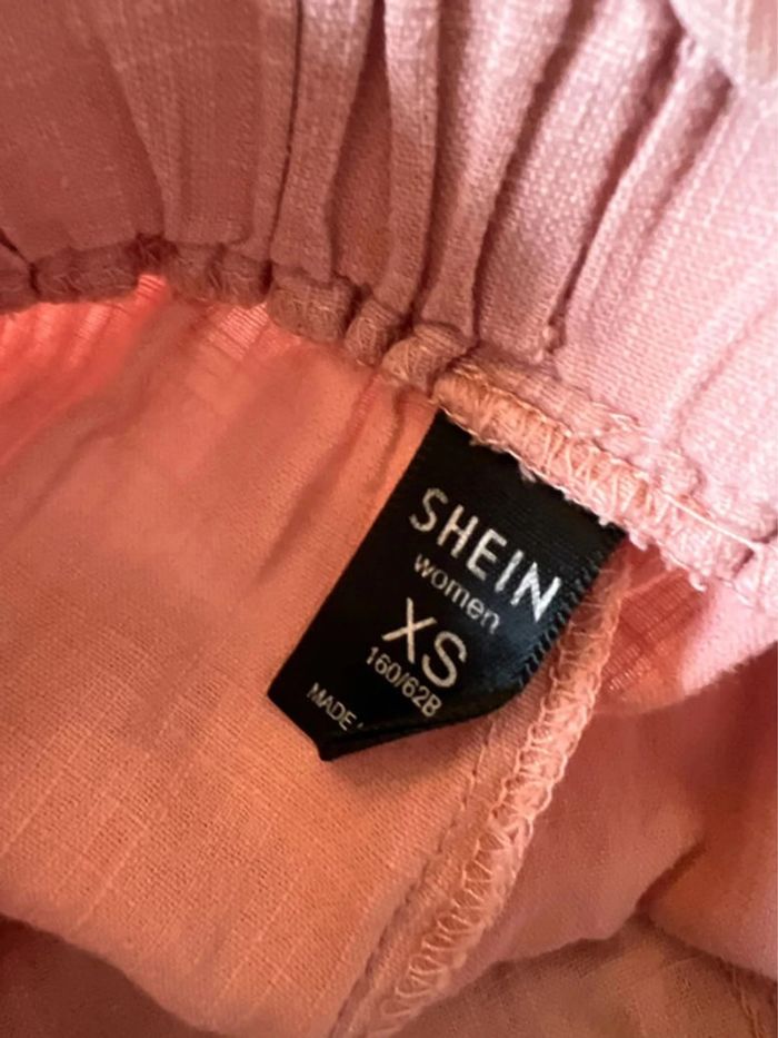 Short toile rose femme Shein taille XS Women Rosafarbene Canvas Damen Pantaloncini tela rosa canvas - photo numéro 3
