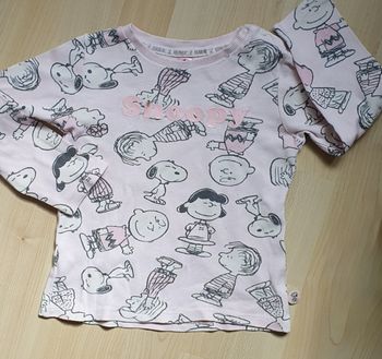 Tee-shirt rose à motifs personnages dessin animé Snoopy (3 ans) / Peanuts