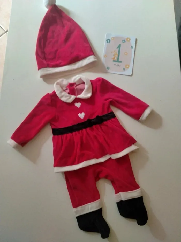 Tenue de Noël bébé Marque Inextenso Taille 1 mois - photo numéro 2