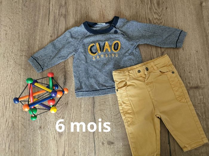 Tenue tao 6 mois moutarde