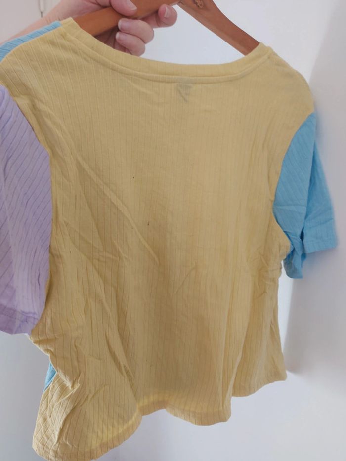 Tee shirt court couleur pastel - photo numéro 3