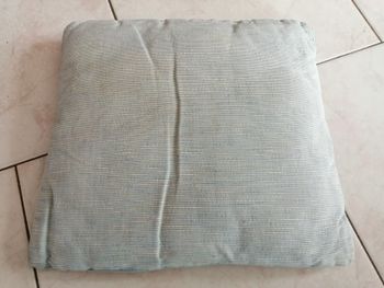 lot de 2 coussins blanc et bleu rayé déhoussables Habitat