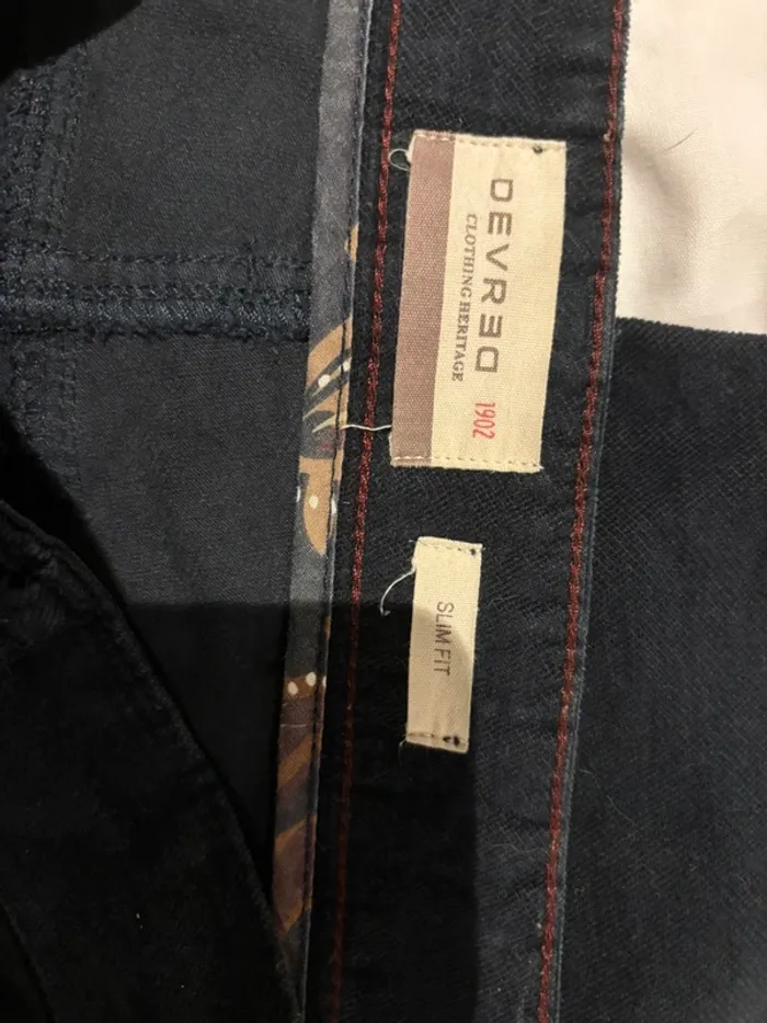 Jean Slim Fit type velours Devred taille L - 40 en très bon état - photo numéro 5