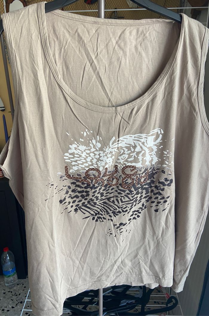 Débardeur beige taupe