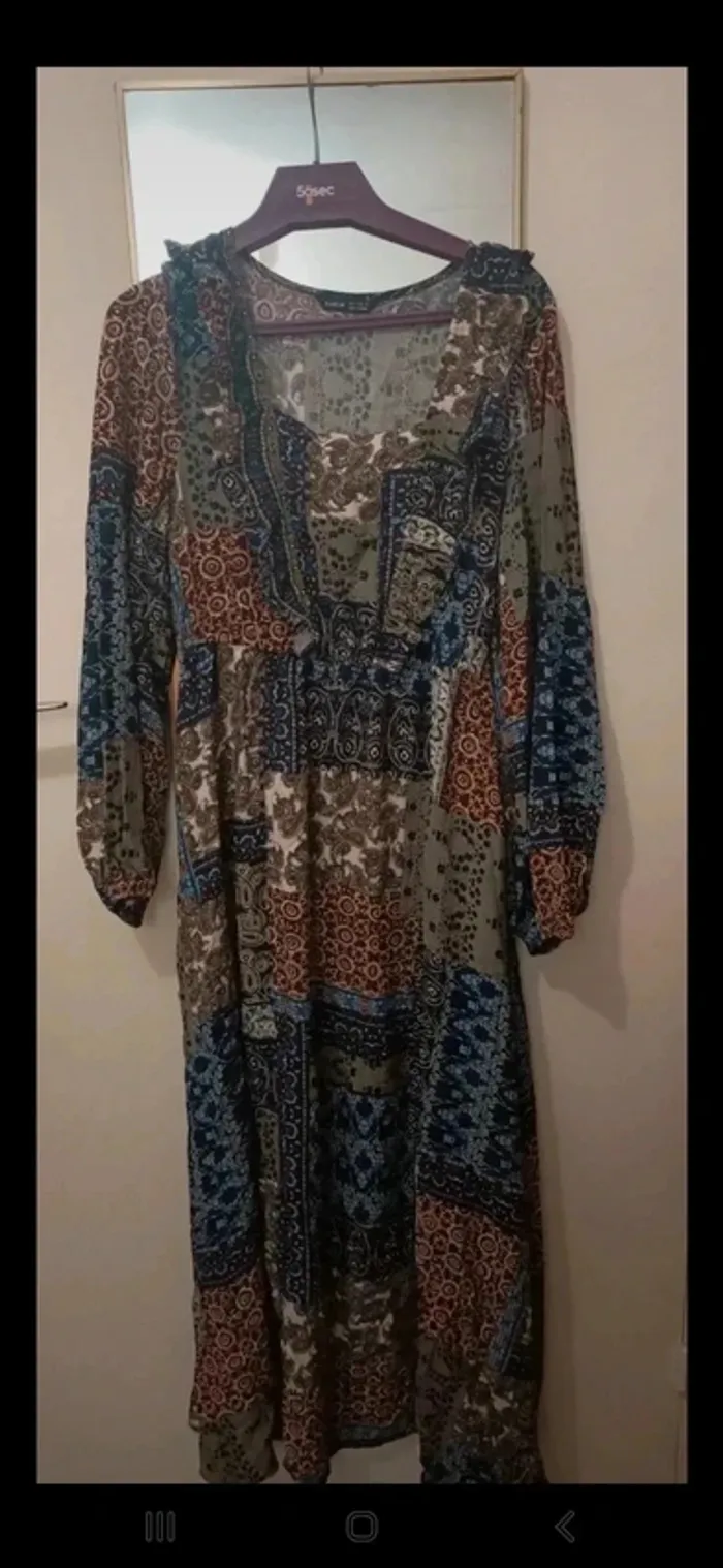 Robe longue bleue