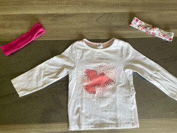 T-shirt manches longues 18 mois et 2 bandeaux