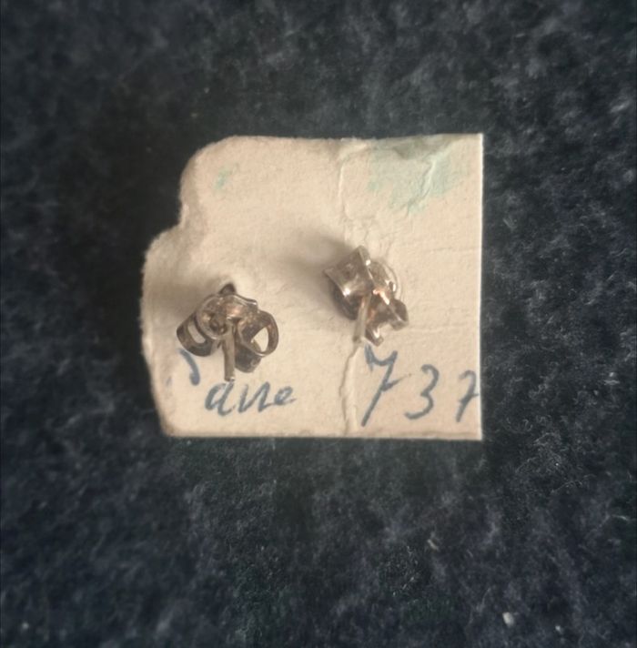 Puces d'oreilles en argent vintage - photo numéro 2