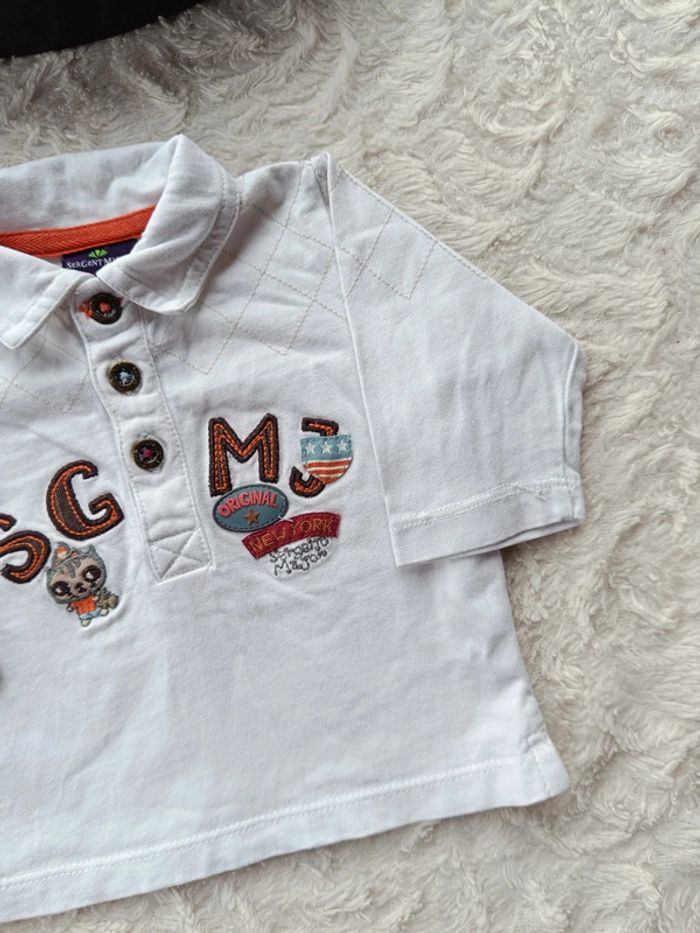 Polo chemise manches longues Garçon 1 mois Sergent major 100% coton - photo numéro 4