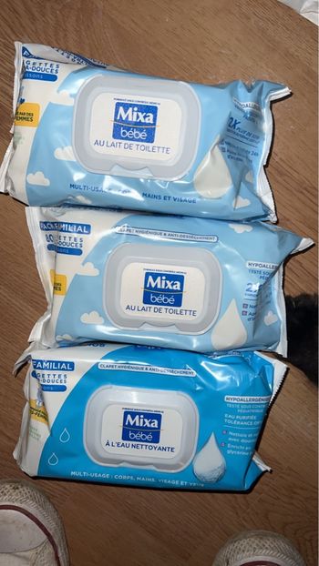Lingette  mixa bébé Pampers
