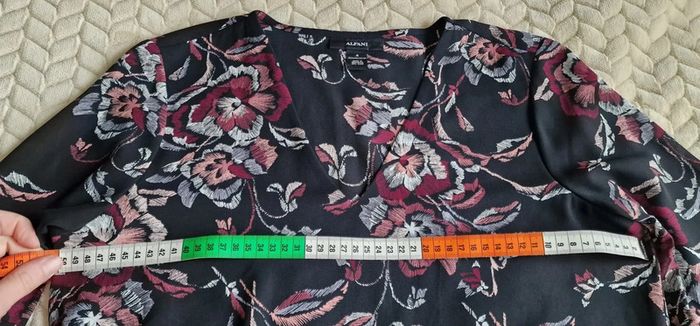 Blouse fluide Alfani manches 3/4 et évasées noir a motifs taille 4 (38) - photo numéro 6