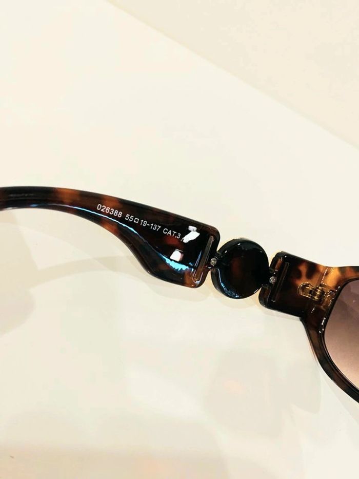 Lunette de soleil mixte marron écaille et dorée UV protection catégorie 3 - photo numéro 7