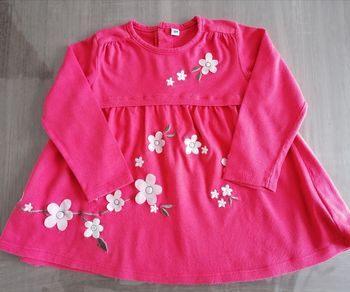 Robe manches longues fleurs 18 mois