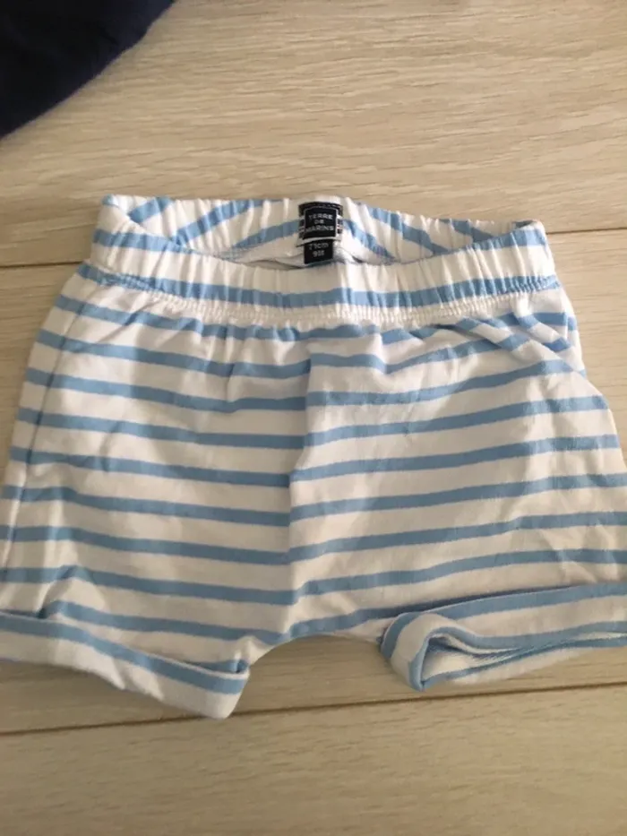 Ensemble short t-shirt 9 mois terre de marin - photo numéro 4