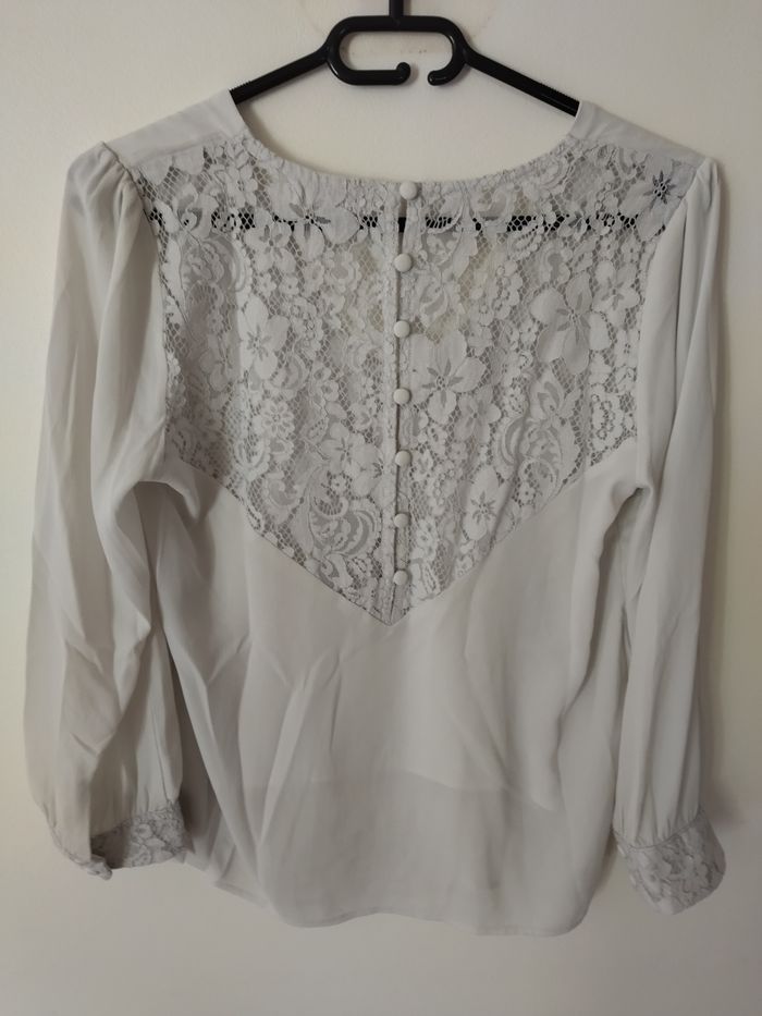 blouse blanche dentelle - photo numéro 2