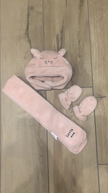 Bonnet gants écharpe rose kiabi