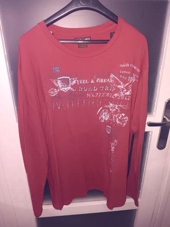 T-shirt rouge 2XL à manches longues Road Trip vintage