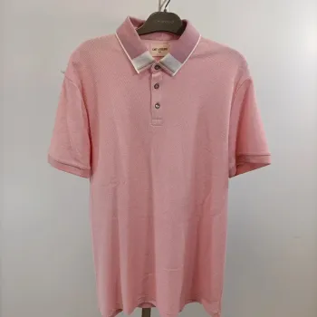 Polo homme rose clair col chemise boutons- taille M- CMT A333