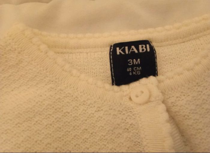 Gilet blanc été fille 3 mois - photo numéro 3