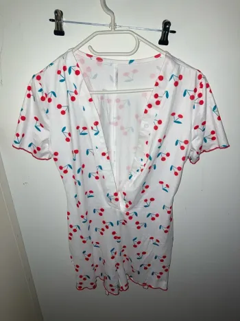 Combi short pyjama cerise