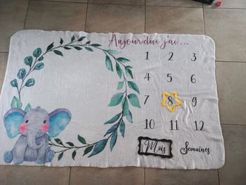 Couverture étapes bébé naissance éléphant mixte