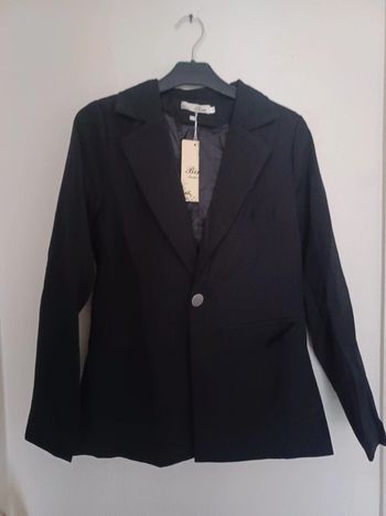 Veste Blazer chic & cintrée - Noir - Bin fashion - Taille 36/S - Neuve avec étiquette