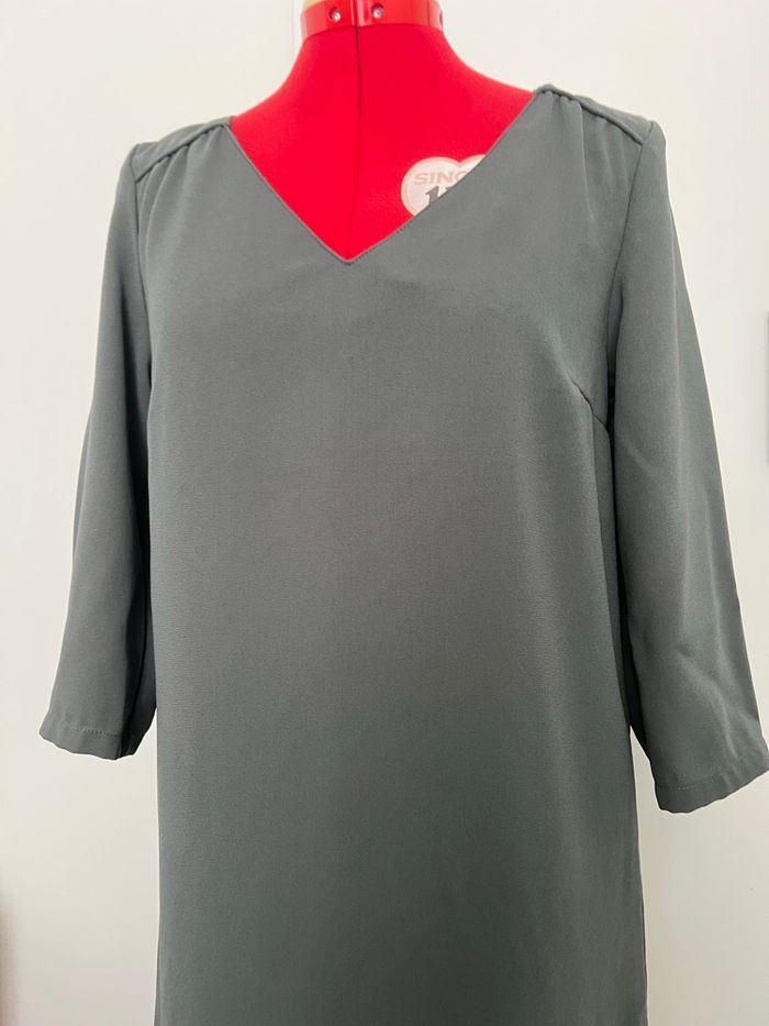 Robe droite manches 3/4 mois grise Camaïeu