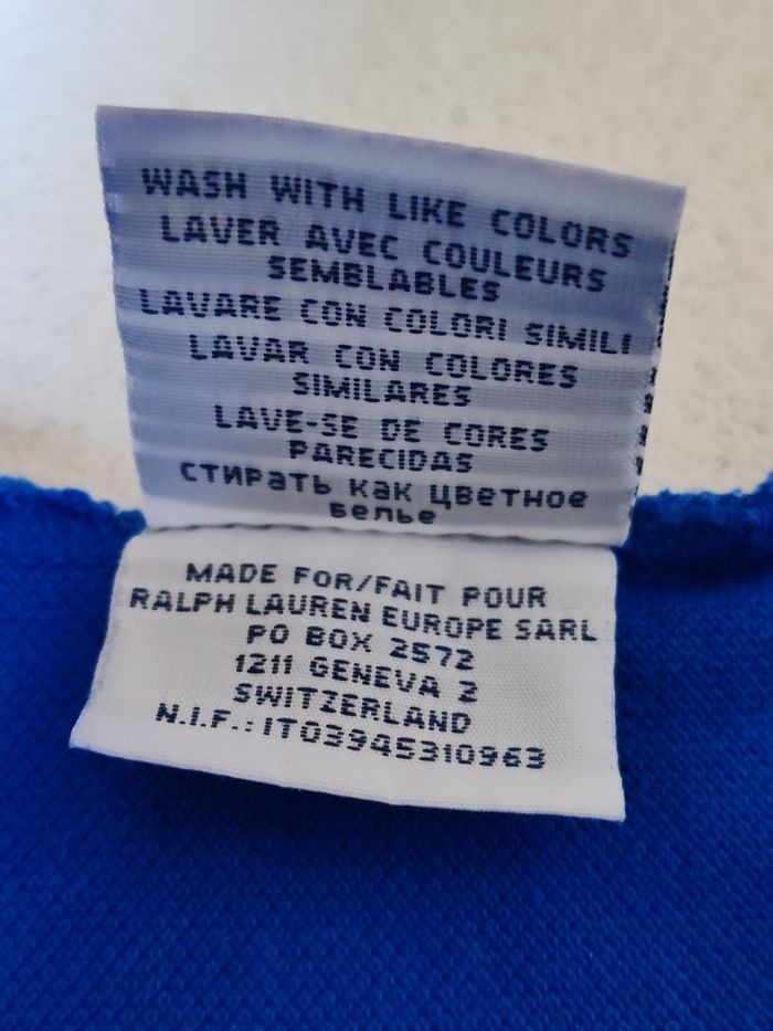 Polo Ralph Lauren slim fit bleu poney rouge Taille s - photo numéro 6