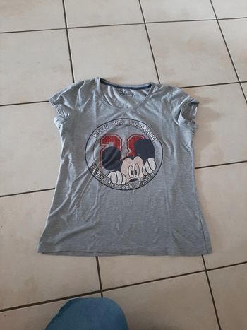 Tee shirt gris mickey