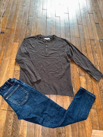 T-shirt Zara et jeans Monoprix 10 ans