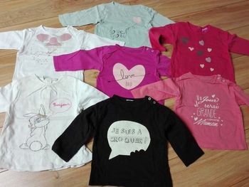 Lot de 7 Tee-shirts 9 mois