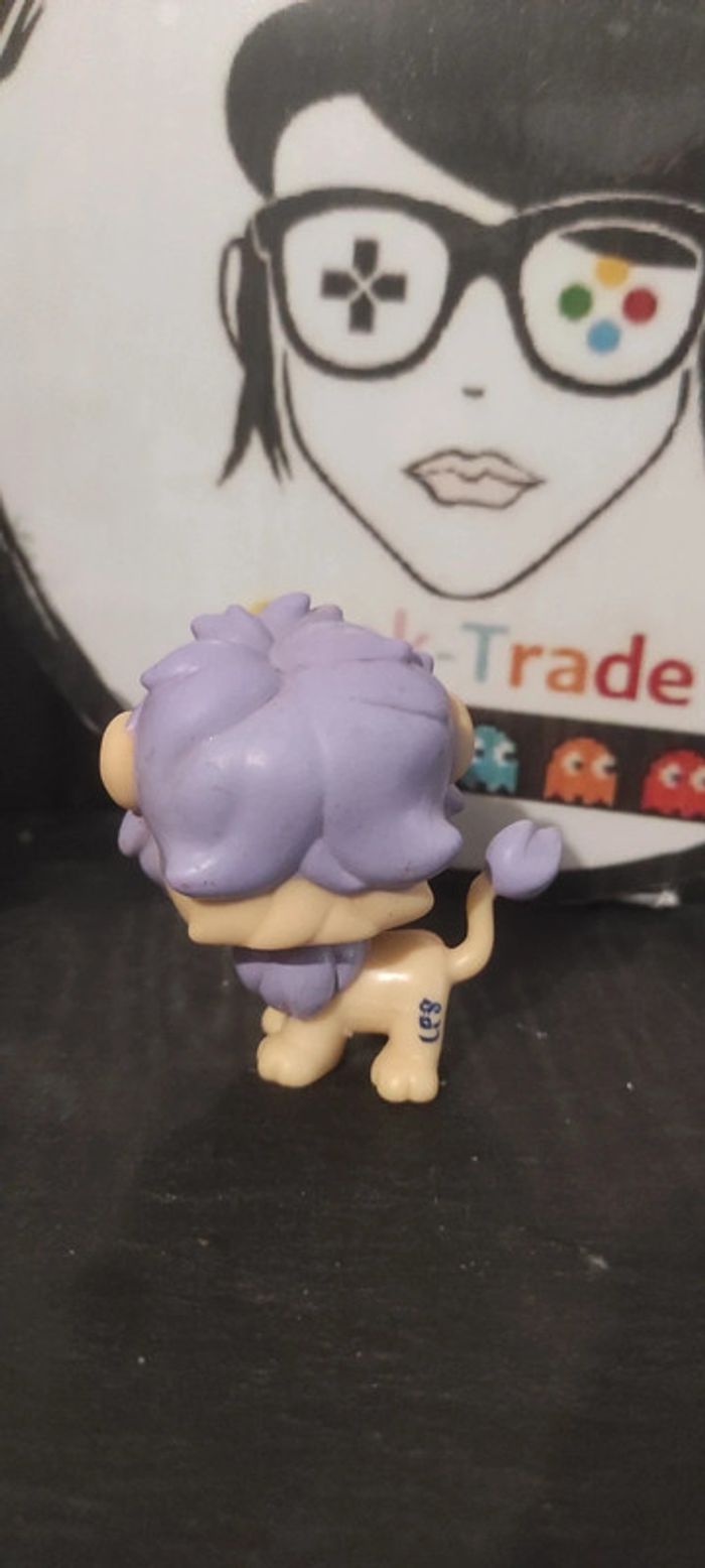 Littlest Petshop LPS Pet Shop lion 2084 Violet Authentic Authentique Hasbro - photo numéro 2