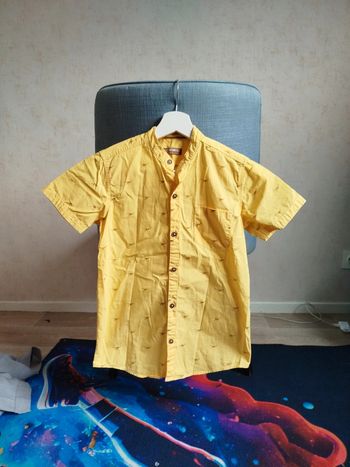 Chemise jaune dinosaure à manches courtes 9-10