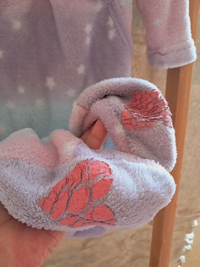Pyjama multicolore licorne chaud 92cm très bon état - photo numéro 2