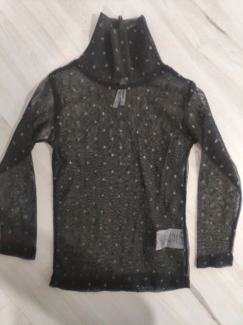 Col roulé noir transparent à pois Orchestra 3 ans