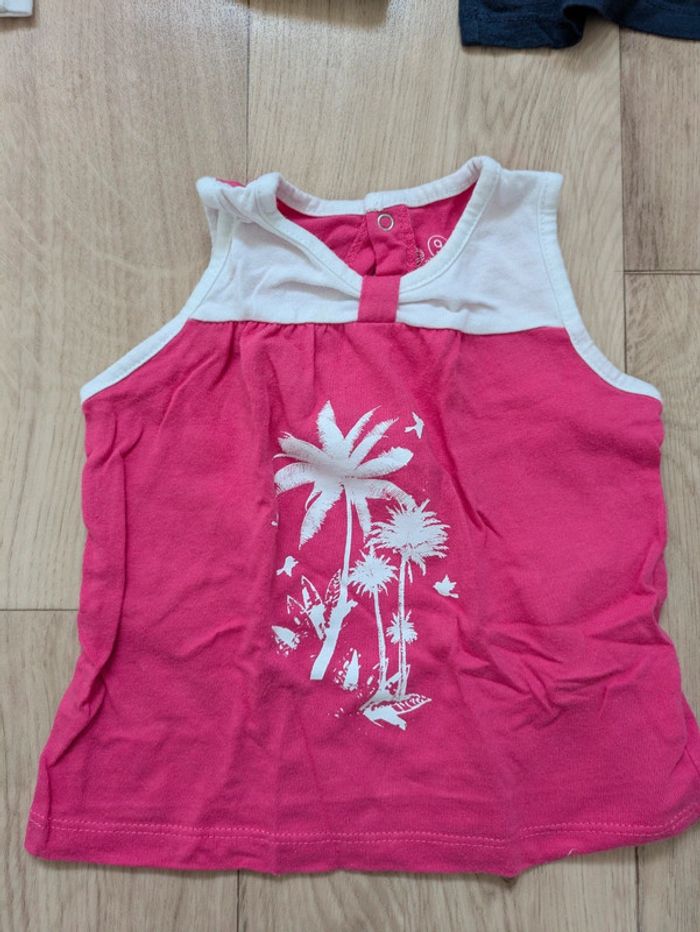 Lot 9 tee-shirt fille 9 Mois 71cm - photo numéro 6