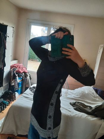 Robe pull en laine taille L