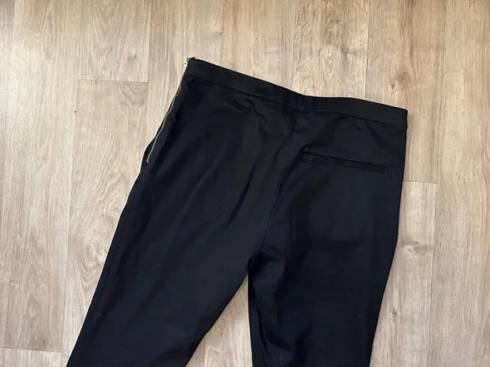 H&M, pantalon, coupe droite, noir, femme, taille 38 - photo numéro 6