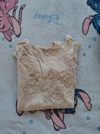 T-shirt manche longue a dentelle