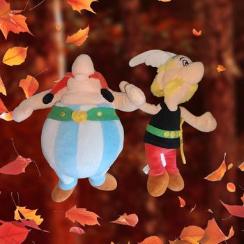Astérix et Obélix en peluches
