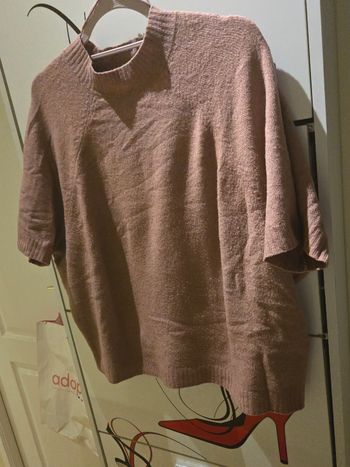 Pull à col montant / manches courtes rose T.M 42-44 C&A