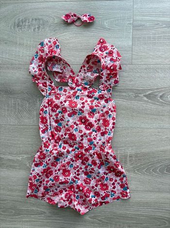 Combinaison short et élastique Liberty besty cerise