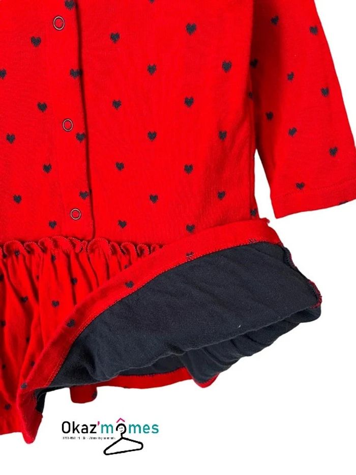 Robe rouge à manches longues, motif coeurs - Petit Bateau 18 mois - photo numéro 5