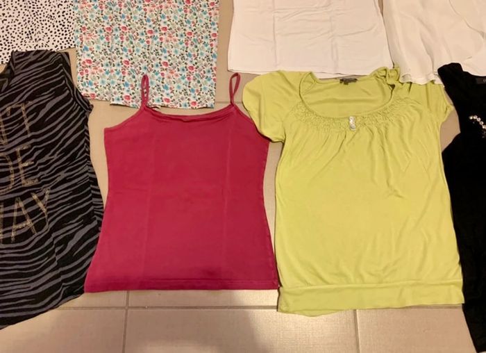 Lot 12 hauts femme taille S/36 dont 1 body - photo numéro 5