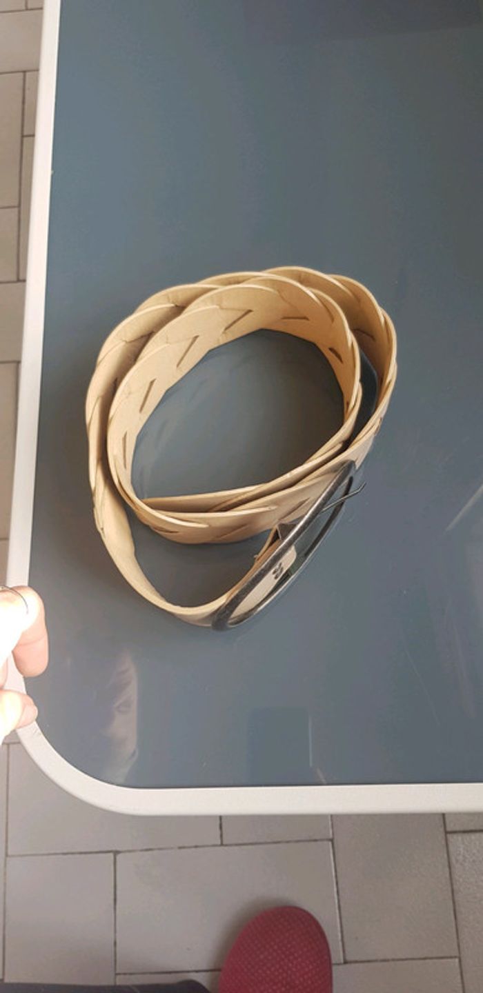 Ceinture large beige - photo numéro 4