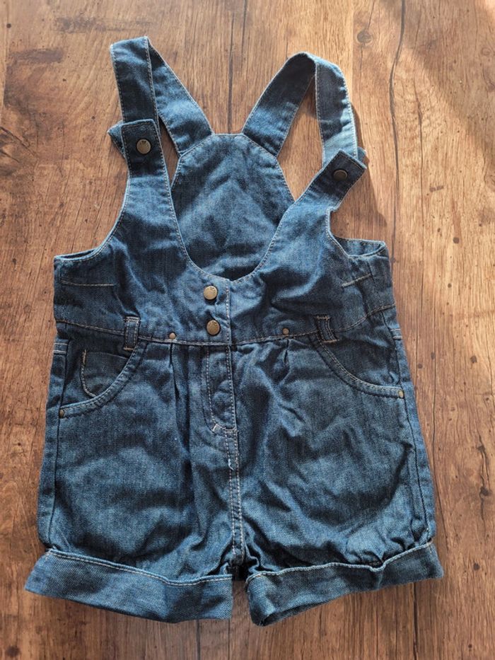 Salopette short en jeans